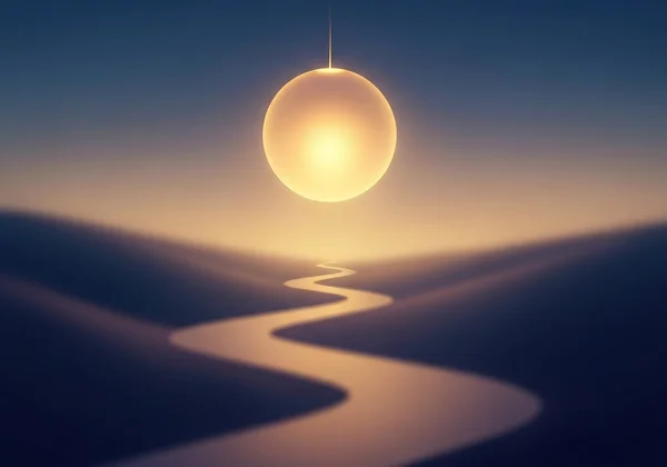 A warm lantern casting a gentle glow on a path, symbolizing guidance and clarity.